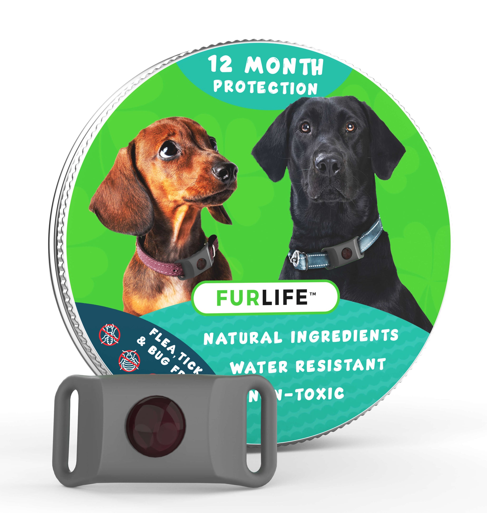 FurLife™ - 12 Months All Natural Flea and Tick Tags for Dogs
