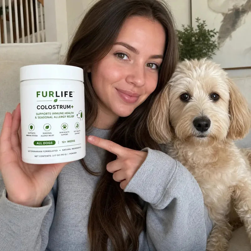 Dog and pet parent with FurLife