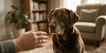 an old dog having a seizure episode