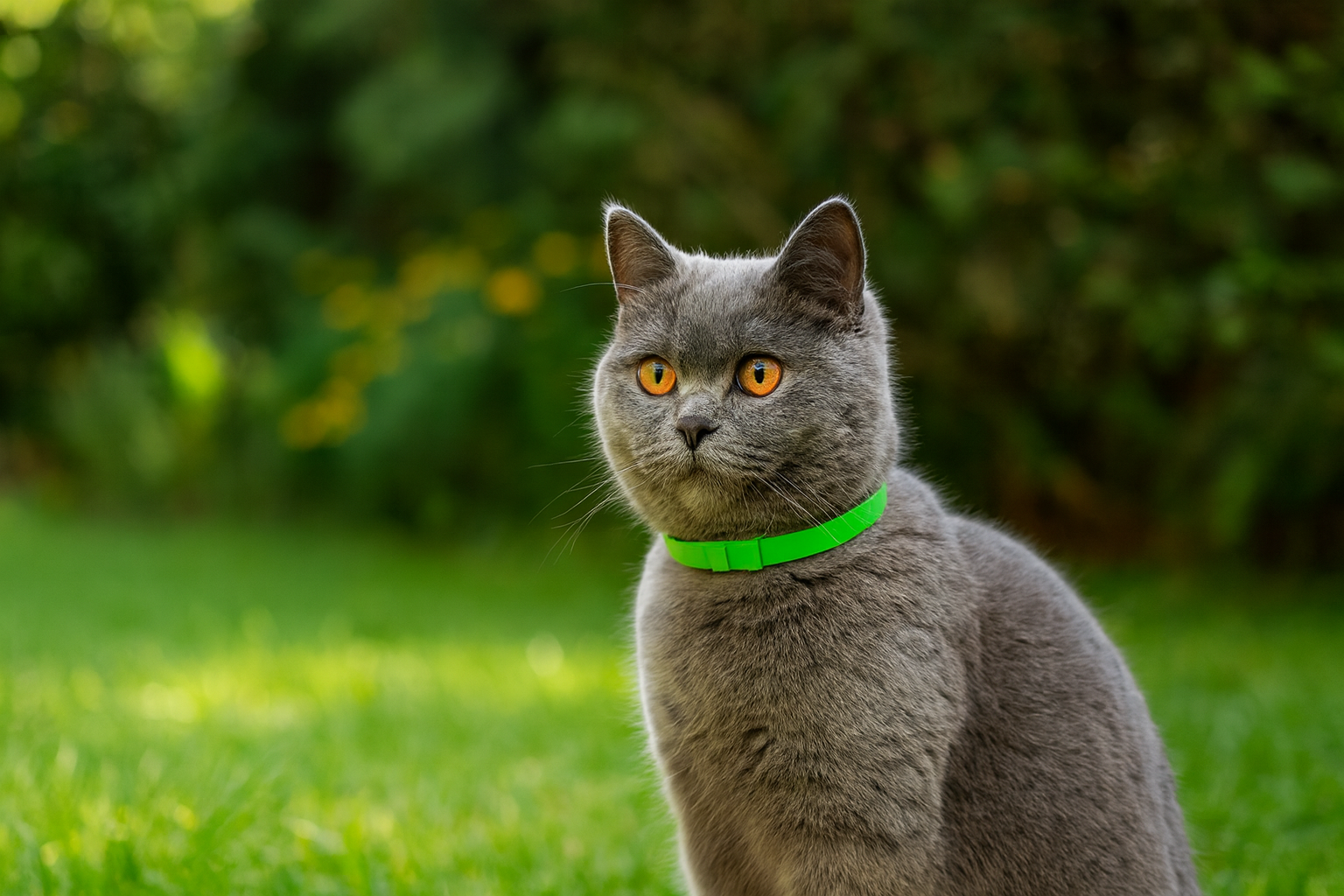 large kitten with furlife flea and tick collar