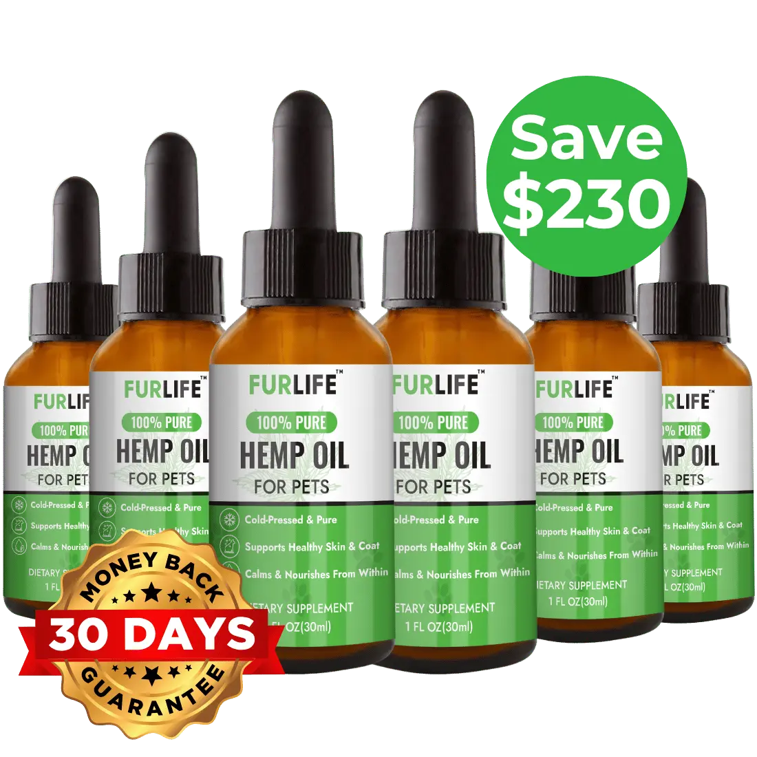 FurLife™ Hemp Oil - 6 Bottles