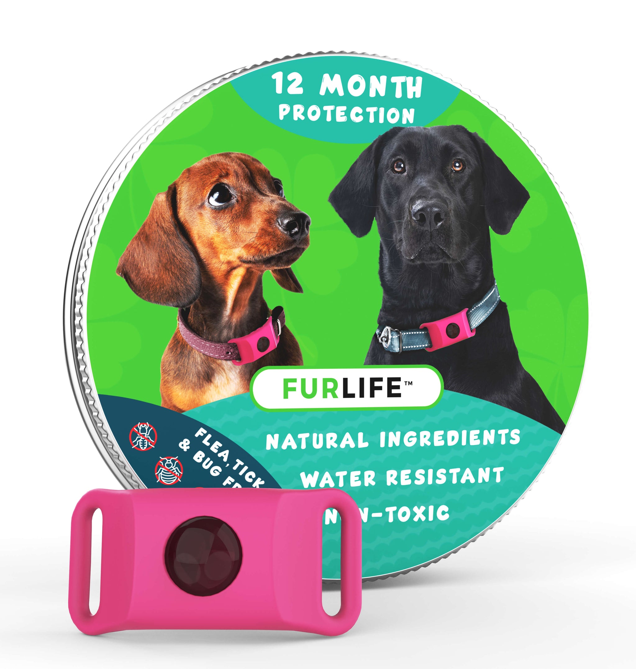 FurLife™ - 12 Months Flea and Tick Tags for Dogs