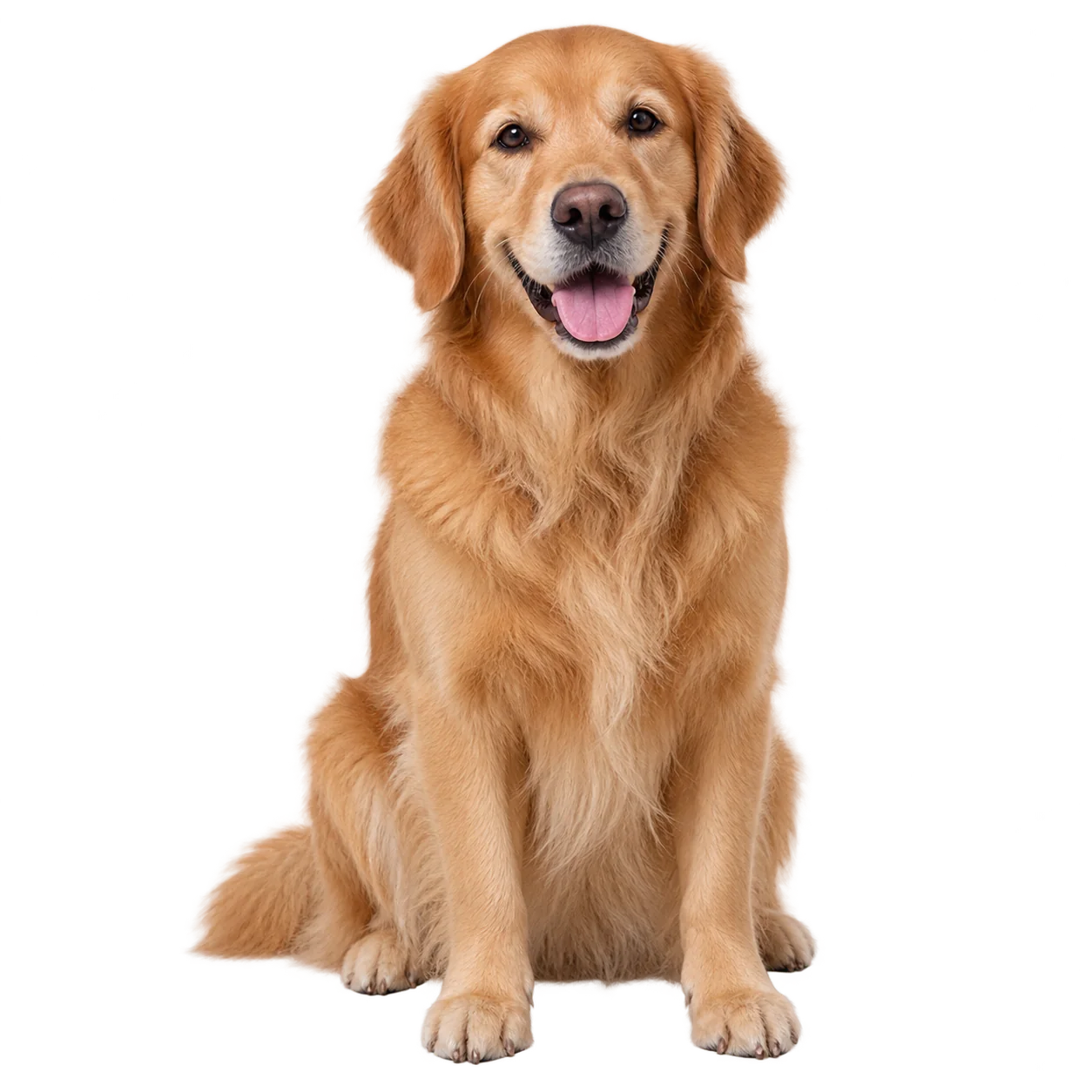 Friendly golden retriever
